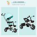 Baby Tricycle Stroller with Handle - Green