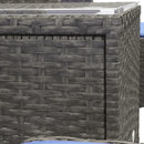 Outsunny 5 Pieces Outdoor Patio Furniture Set Wicker Conversation Set Blue