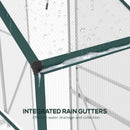 Outsunny 6 x 2.5ft Polycarbonate Greenhouse Aluminium Green House, Green