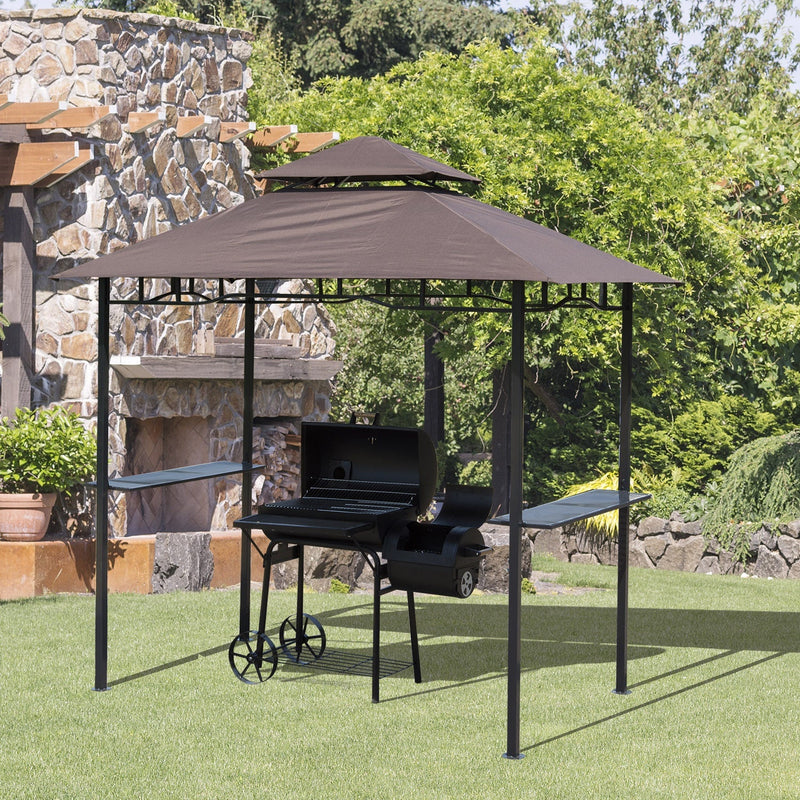 Outsunny Grill Gazebo Brown