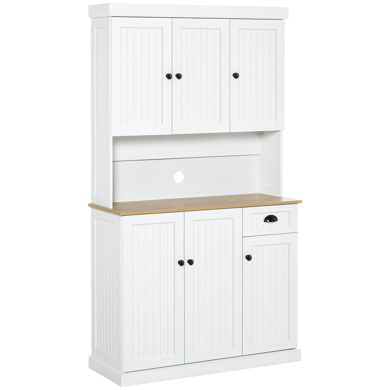HOMCOM Kitchen Cupboard Storage Cabinet Microwave Oven Stand with Storage