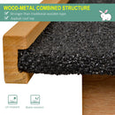 Pawhut Rabbit Hutch Light Yellow & Black for 2-4 Rabbits