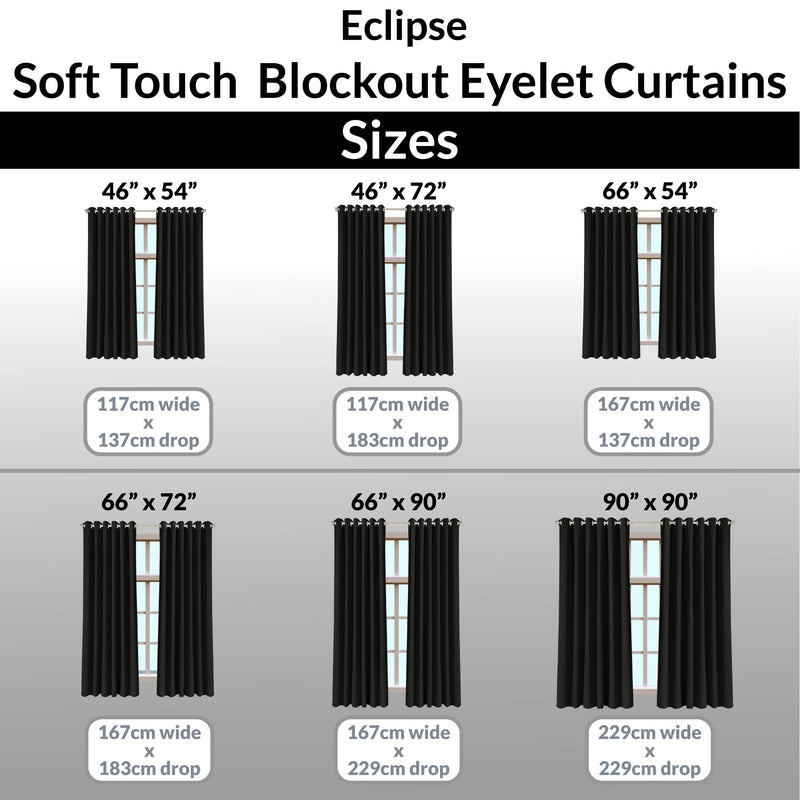 Eclipse Eyelet Curtains - Black