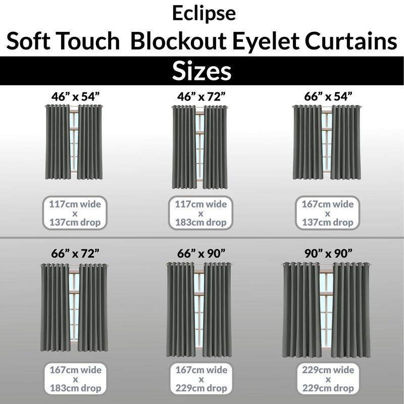 Lewis's Eclipse Blackout Eyelet Curtains - Grey