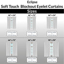 Lewis's Eclipse Blackout Eyelet Curtains - Silver