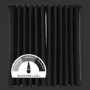 Lewis's Eclipse Blackout Eyelet Curtains - White