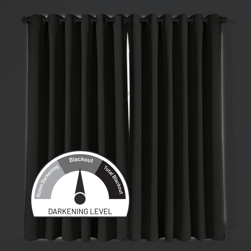 Lewis's Eclipse Blackout Eyelet Curtains - Black