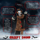 Halloween Outsunny 67" Life Size Outdoor Talking Circus Clown Light Up Eyes, Laughter