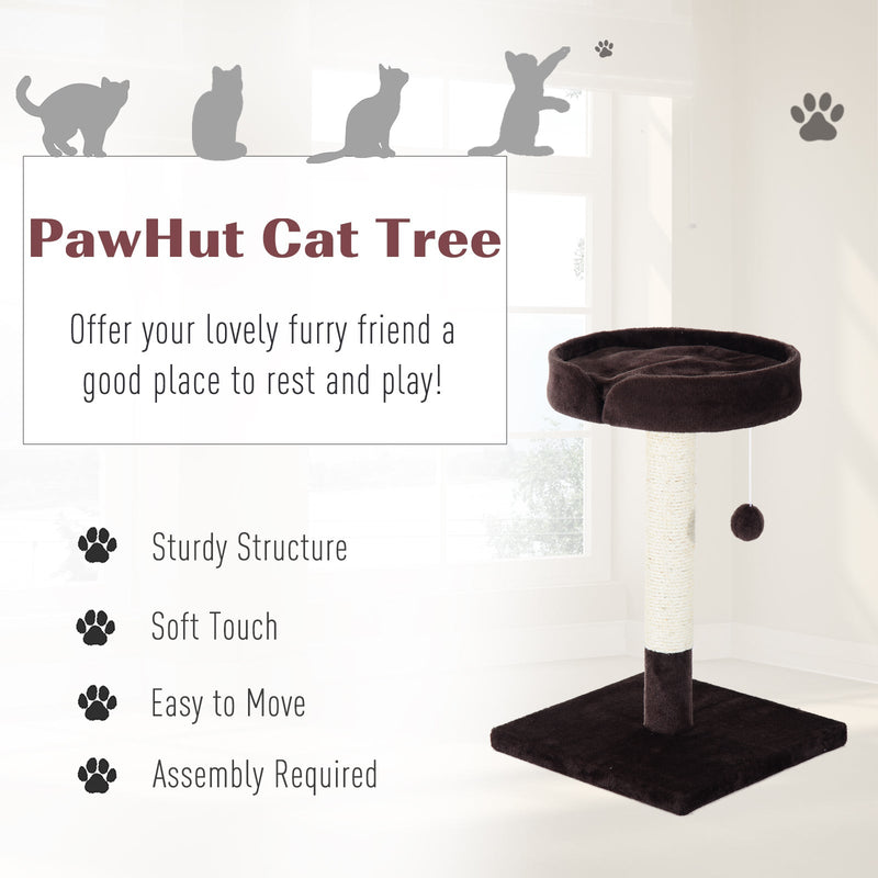 Pawhut Cat Tree Scratching Activity Center-Beige/Brown