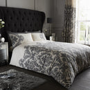 Empire Damask Duvet Set- Cream
