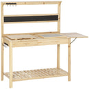 Outsunny Potting Bench Table 151L x 45.5W x 143Hcm