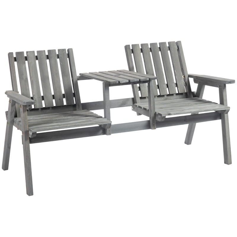 Outsunny Garden Bench - Grey