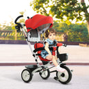 Baby Tricycle Stroller with Handle- Red