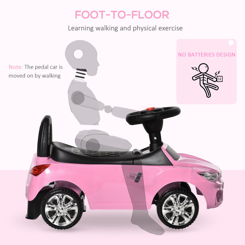 HOMCOM Sliding Car - Pink