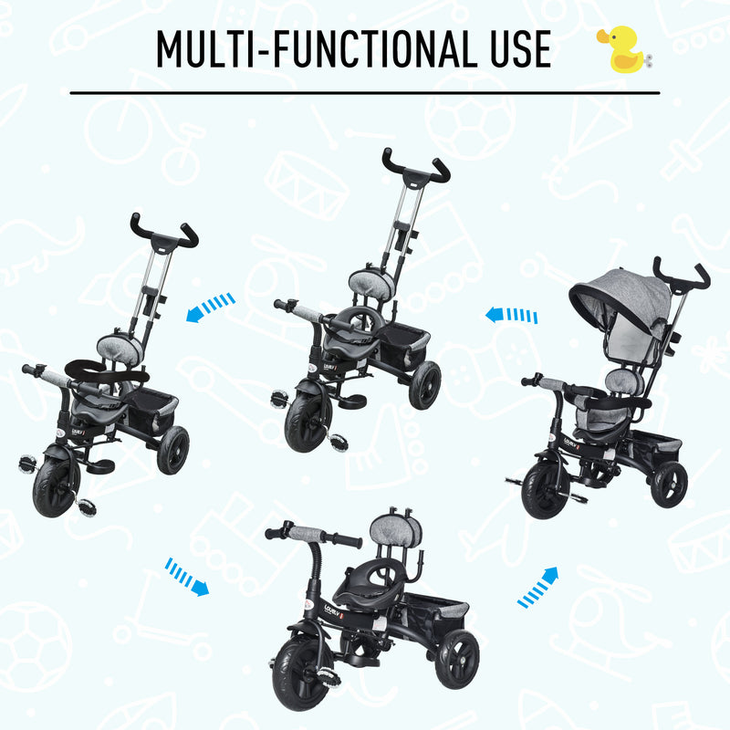 HOMCOM Baby Tricycle Stroller - Grey