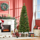 HOMCOM 1.8m Christmas Tree Slim 5' with Berries