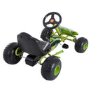 Kids Pedal Go Kart - Black & Green