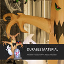 Halloween Inflatable Ghost Tree with White Ghost and Tombstone 8'