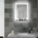 kleankin Dimmable Bathroom Mirror with LED Lights, 3 Colours, Defogging Film
