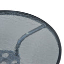 Outsunny Glass Top Patio Table - Black