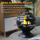 HOMCOM Globe Shape Tabletop Bioethanol Fireplace 0.4L Tank- Black