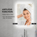 kleankin Illuminated Bathroom Mirror with LED Lights, 3 Colours, Defogging Film