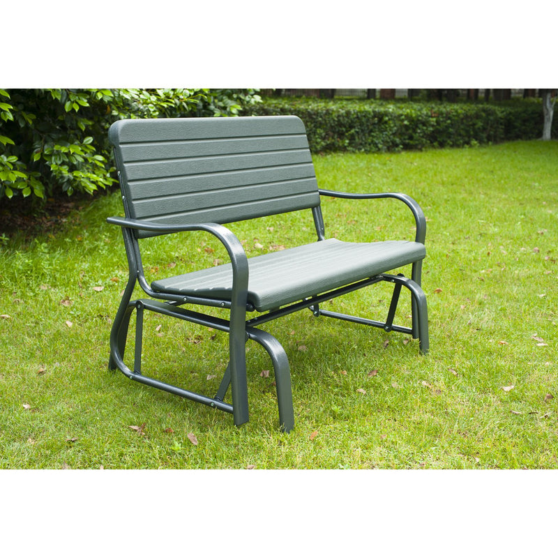 Outsunny-2 Seater Gliding Chair Bench - Green