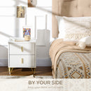 HOMCOM Nightstand with 2 Drawers, Side End Table for Living Room, Bedroom