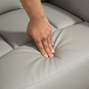 HOMCOM Power Lift Chair, PU Leather Electric Recliner with Side Pocket, Grey