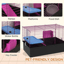 PawHut Small Animal Cage, Rabbit Guinea Pig Hutch, Pet Playhouse