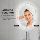 kleankin Bathroom Mirror with LED Lights, 3 Colours, Anti-fog, 80 x 60cm