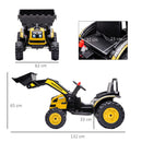 Kids Electric Ride On Excavator Digger 6v - Yellow