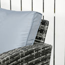 Outsunny 6 PCS Patio Rattan Sofa Set Conversation Furniture with Storage Grey