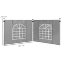 Outsunny 3x3(m) or 3x6m Pop Up Gazebo Side Panels Replacement, 2 Pack, Grey