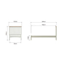 Salisbury Pure White Bed 3' Single 103 x 204 x 110 cm