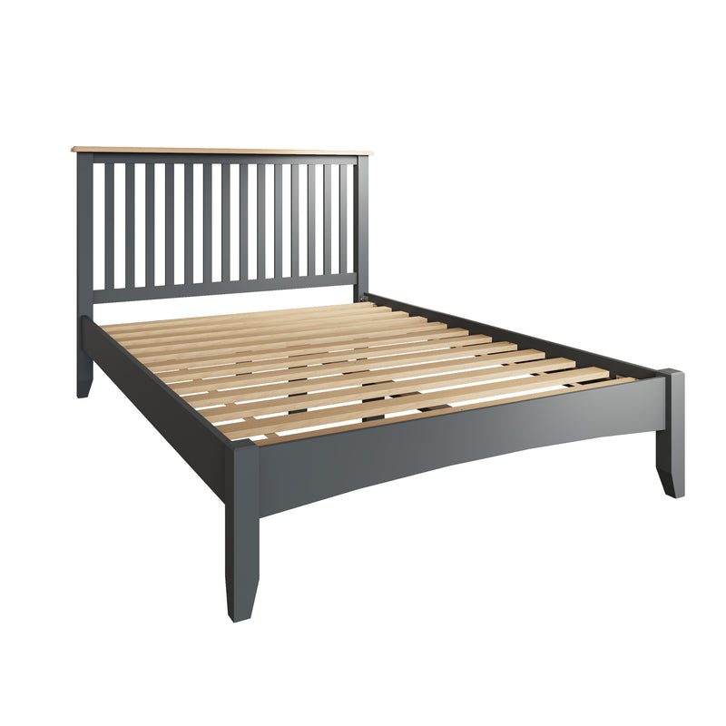 Malmesbury Grey Bed 4'6" Double 150 x 204 x 110 cm