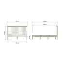 Salisbury Pure White Bed 5' King 166 x 214 x 110 cm