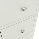 Salisbury Pure White Chest of 5 Drawers - Narrow 50 x 36 x 115 cm