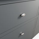 Malmesbury Grey Chest of 6 Drawers 115 x 40 x 78 cm