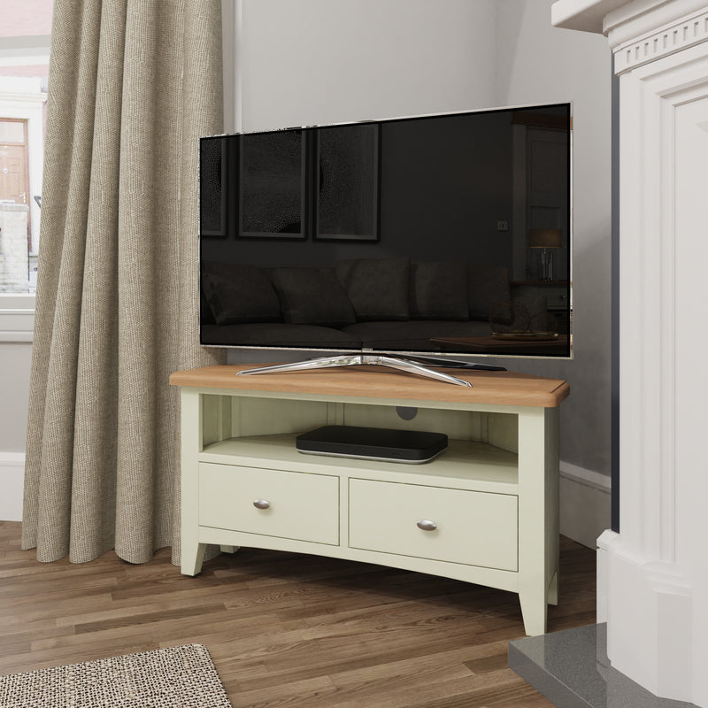 Salisbury Pure White Corner TV Unit 90 x 44 x 48 cm