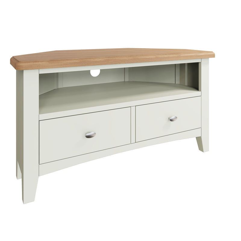 Salisbury Pure White Corner TV Unit 90 x 44 x 48 cm