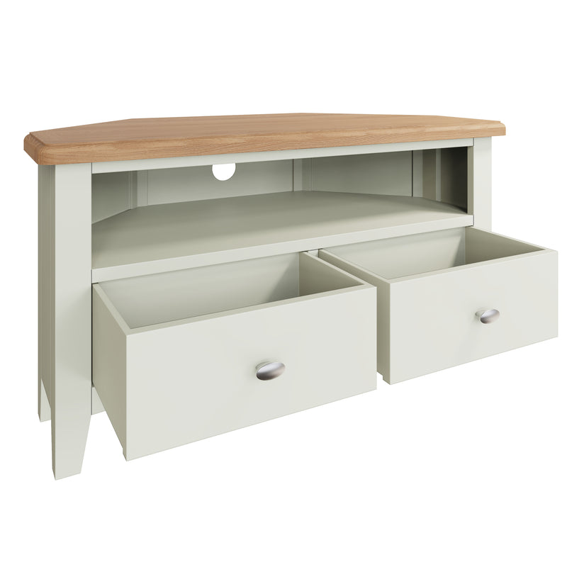 Salisbury Pure White Corner TV Unit 90 x 44 x 48 cm