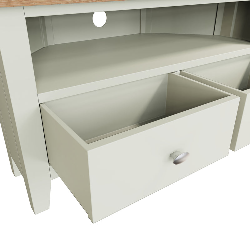 Salisbury Pure White Corner TV Unit 90 x 44 x 48 cm