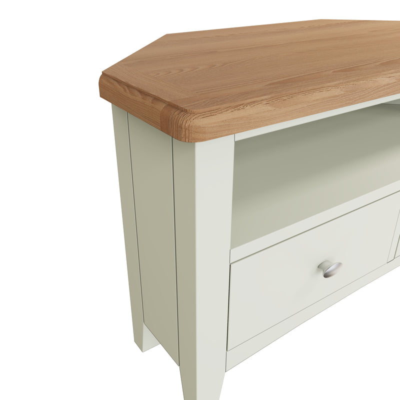 Salisbury Pure White Corner TV Unit 90 x 44 x 48 cm