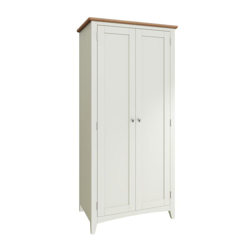 Salisbury Pure White Wardrobe 2 Door Full Hanging 85 x 52 x 180 cm