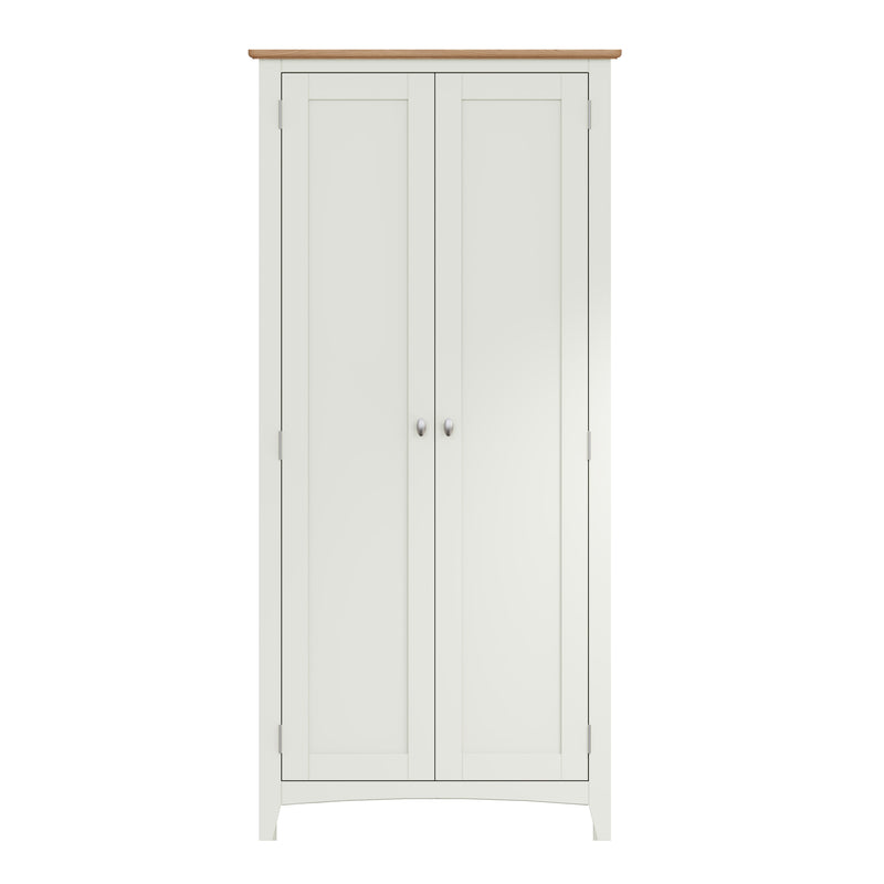 Salisbury Pure White Wardrobe 2 Door Full Hanging 85 x 52 x 180 cm