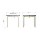 Salisbury Pure White Flip-Top Table 85 x 85 x 78 cm