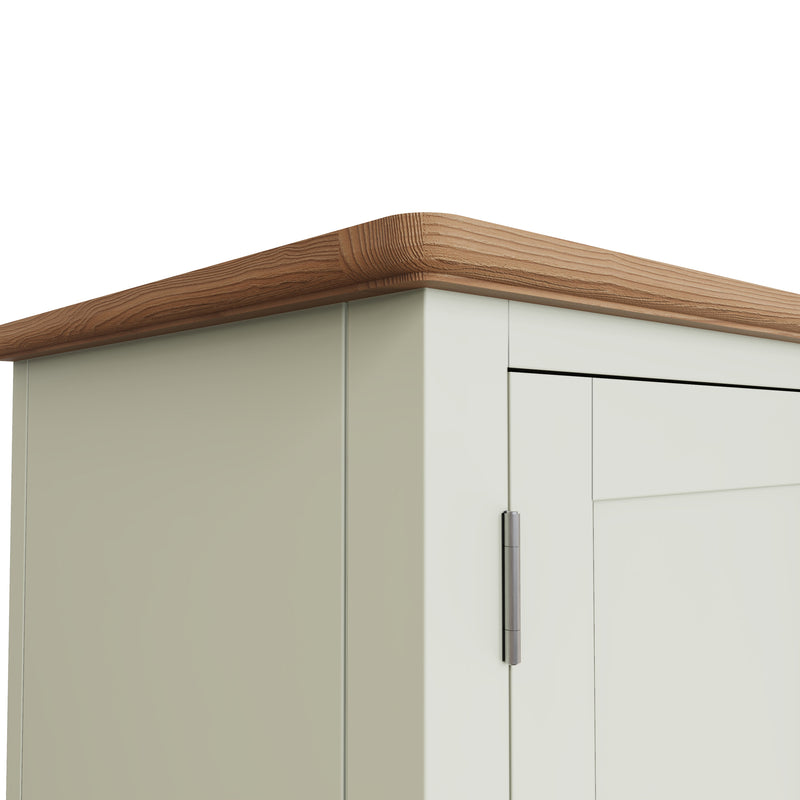 Salisbury Pure White Wardrobe 2 Door with Drawer 90 x 52 x 185 cm