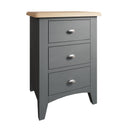 Malmesbury Grey Bedside Table with 2 Drawers 35 x 32 x 58 cm