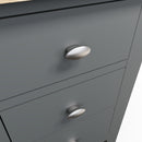 Malmesbury Grey Bedside Table with 2 Drawers 35 x 32 x 58 cm